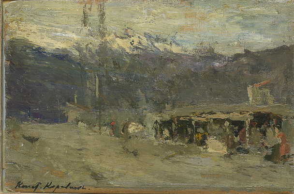 Неизвестный художник. Станция Ананур. Военно-Грузинская дорога 